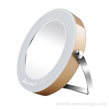 Makeup mirror, 3 times magnifying with built-in LED lighted, 360° rotation